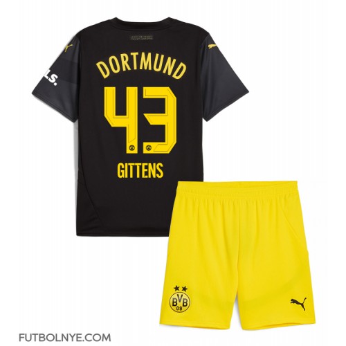 Camiseta Borussia Dortmund Jamie Bynoe-Gittens #43 Visitante Equipación para niños 2024-25 manga corta (+ pantalones cortos)